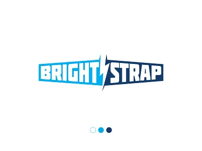 Bright-Strap blue and white brand identity corporate identity lightning bolt logo design snowboard