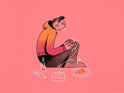 G - Gamer // 36daysoftype 2019 animated character design gamer gaming illustration ipad procreate type