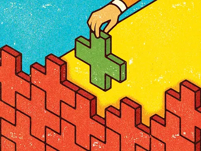 Humana Stock Can Rise Above the Health-Care Fray. adobe alexei client conceptual design digital distress editorial graphic illustration illustrator magazine personal progress retro texture vector vella visual work