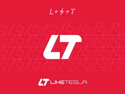 LikeTesla - Logo Design adobe branding electric electric car graphic design illustrator inspiration logo logo design logomark minimal monogram monogram logo negative negativespace pattern tesla youtube