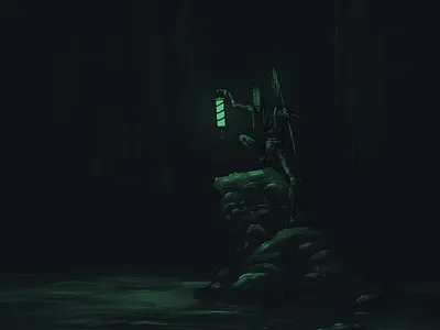 Seeking 🏮 dark illustration lantern magic procreate sorcerer