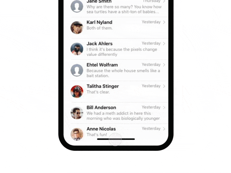 iOS New Gestures animation apple gif interface ios ios12 principle