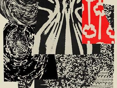 ‪Found Images Composition 10‬ black collage distortion found found images lo fi pattern patterns print red torn