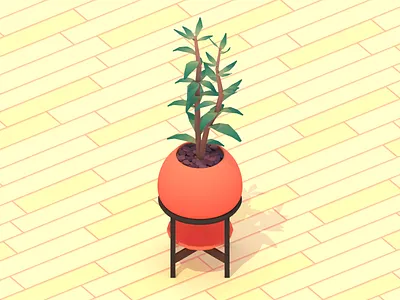 Potted Plant 3d blender blender3d illustration low poly lowpoly minimalist nature plant plants potted plant potted plants simple