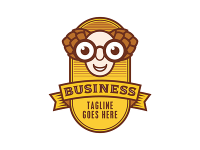 Professor Hopsheader branding design illustration logo vector