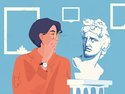 Do you really Apollo? charachter character color design fashion flat graphic illustration illustrator love statue vector woman