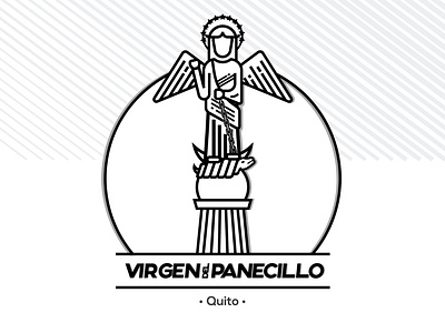Citybadge Virgen del Panecillo Ecuador brand branding clean design ecuador flat graphic design graphics identity illustration illustrator logo logotype minimal quito type typography vector