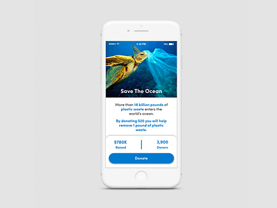 Daily UI Challenge #032 - Crowdfunding Campaign adobe xd crowdfunding daily daily ui 032 daily ui challenge dailyui 032 donate mobile ui ui design uidailychallenge