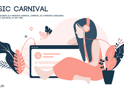 Music Time app design illustration ui web website 插图 设计