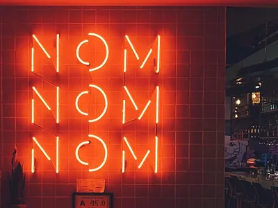 Nom Neon architecture bright color illustration industrial interior design light lighting line art negative space process shine