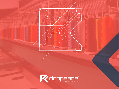 Richpeace Industria Textil brand branding clean design flat graphic design graphics identity illustration illustrator logo logotype minimal type typography vector