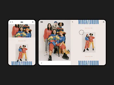 MINGA 90s branding color daily ui ecommerce editoral fashion minga minimal neutral pride rainbow rainer retro shoping trendy typography ui