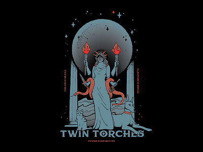 Hecate dark greek greek god illustration illustrator light necromancy torch witchcraft