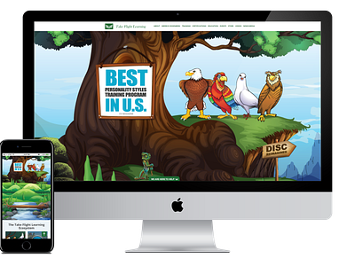 Take Flight Learning - Website Design and Rebranding branding graphic design parallax ui vector website