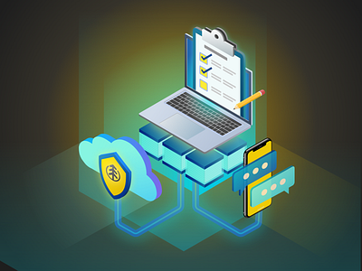 Loyalty Features Isometric Illustration art illustration isometric isometric art isometric design isometric illustration vector