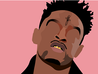 21 Savage 21 21 savage illustration illustration art portrait vector