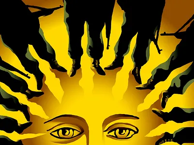 An argentine tragedy argentina book book cover book cover design cover cover art cover artwork cover design design dictator dictatorship drawing flag illustration military repression sun vector vectorart wip