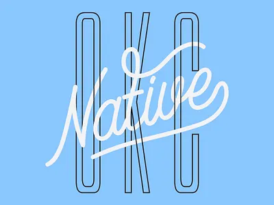 OKC Native create design logo native okc oklahoma city wordmark