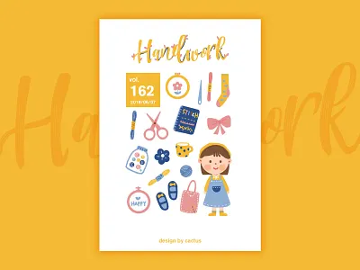 Handwork design drawing flower girl handwork illustration paint shoes typography