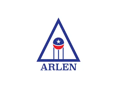 Arlen, Texas branding city illustration logo texas vector watertower