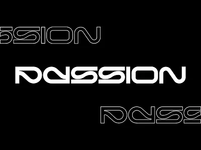 PASSION black branding custom future identity lettering logo symbol typography white