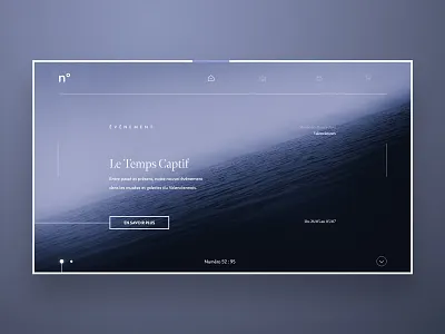 N°52 : 95 - Homepage art blue branding culture design exhibition flat homepage homepage design illustration line line art offset organization sea typography ui vector web website