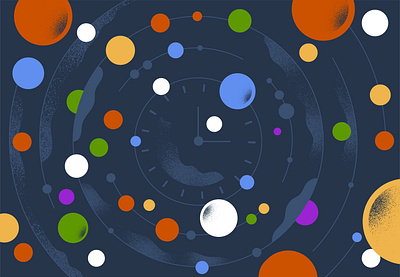 Timescale Candy candy circle clock dots space time