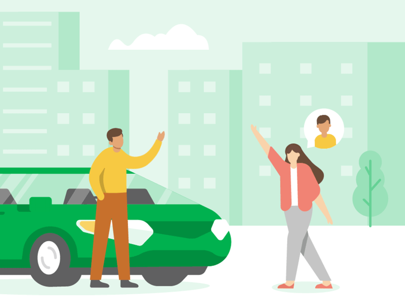 It's a small world animation car driver flat gif grab hi illustration infographic singapore waving