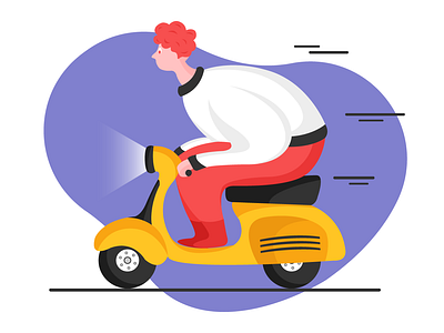 Scooter Ride adobe illustrator bicycle bike boy character character illustration digital art digital illustration drive graphic design illustration illustrator ride rider scooter ui ui design uiux vector visual design