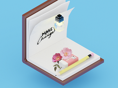 Make Change 3d art adobeawards illustration