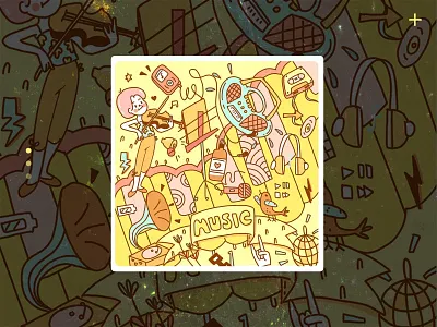 music design doodles flat，illustrantions flat，illustrations，people flat，people，illustrantions grill music vector 平，插图，人