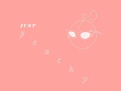 Peachy happy line lineart linework peach peachy simple