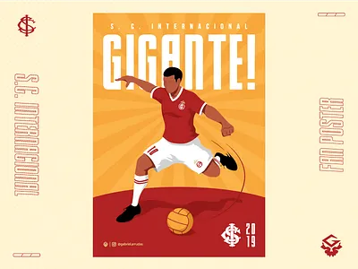 S.C. Internacional Poster | Fan Art art branding character design illustration illustrator poster soccer sports vector vintage