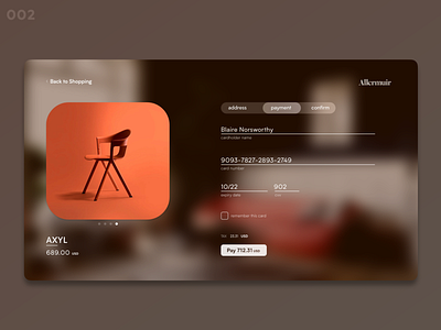 Daily UI 002 branding dailyui design flat furniture minimal ui ux web website