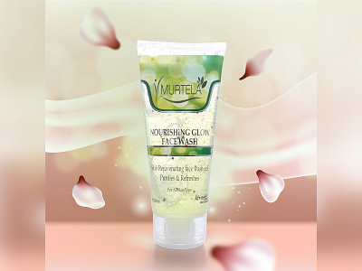 Nourishing Glow Face Wash Packaging Design beauty design graphics label nisha nisha droch nisha f1 pack design packaging product design product label product packaging