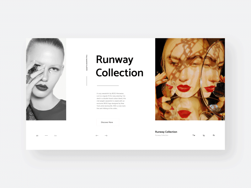 Fashion Photo Page brand branding concept design e commerce flat girl homepage interface ui ux website