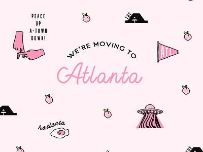 Moving to the ATL atl atlanta hands icons peace peach