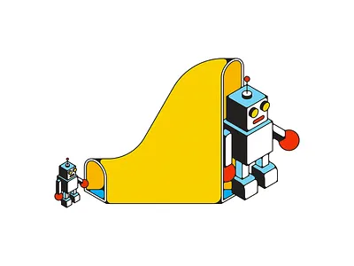 Daily Doodle editorial editorial art editorial design editorial illustration icon icon design iconography icons robot robots scale