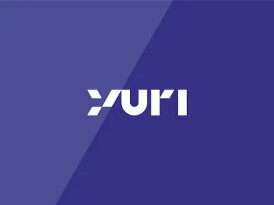 Yuri wordmark brand branding concept design flat logo logomark logotype merouane bellaha negative space plane process purple space spaceship spaceshuttle technology typography wordmark yuri