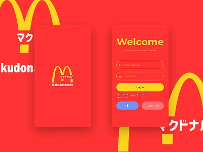 Makudonarudo Splash Screen & Login Form animation app brand branding character design food and beverage food and drink food app icon identity illustration landing page mcd mcdonald mcdonalds minimal ui ux website