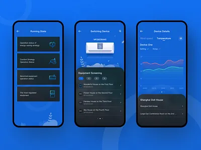 Air conditioner 2 air data icon illustration smarthome