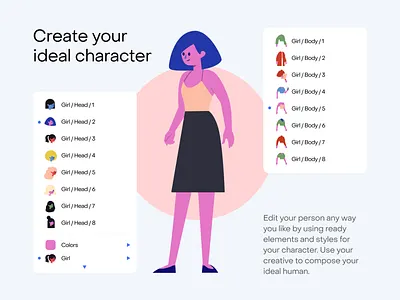 [Freebie] Stubborn Illustrations Generator boy character components constructor craftwork figma free freebie generator girl illustration illustrations illustrator image nested pic robot sketch symbols vector