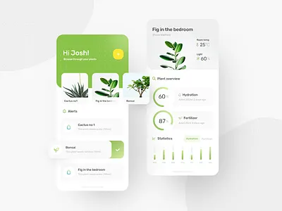 Plant App app app desing design ios app ios app design plant app plants