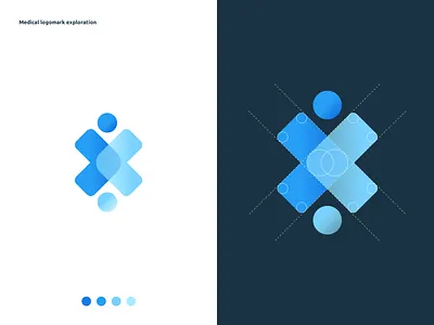 Medical Logomark Exploration brand design branding design gradient gradient color gradient icon grid icon icon mark identity identity design logo logo design logomark mark medical