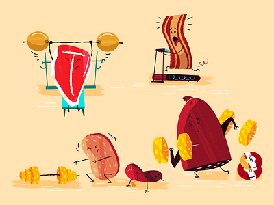 :::Meat, bacon & cheese::: bacon cheese exercise funny gyms mini olives workout