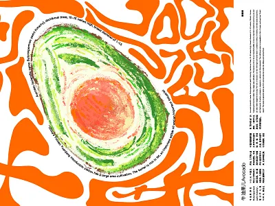 Avocado avocado hand painted illustration