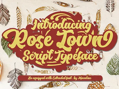 Rose Town Script Font baseball basketball brand clothing fancy font fashion font font design hand lettering lettering logo market opentype retro script simple symbol typeface typography vintage