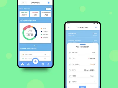 Expense Tracker App - UI #010 app clean design expense flat mobile tracker ui