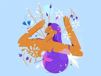 Friday mood feminine flower meadow plant woman