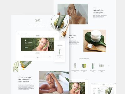 Aloe Unique Skincare aloe minimal skincare wellness white